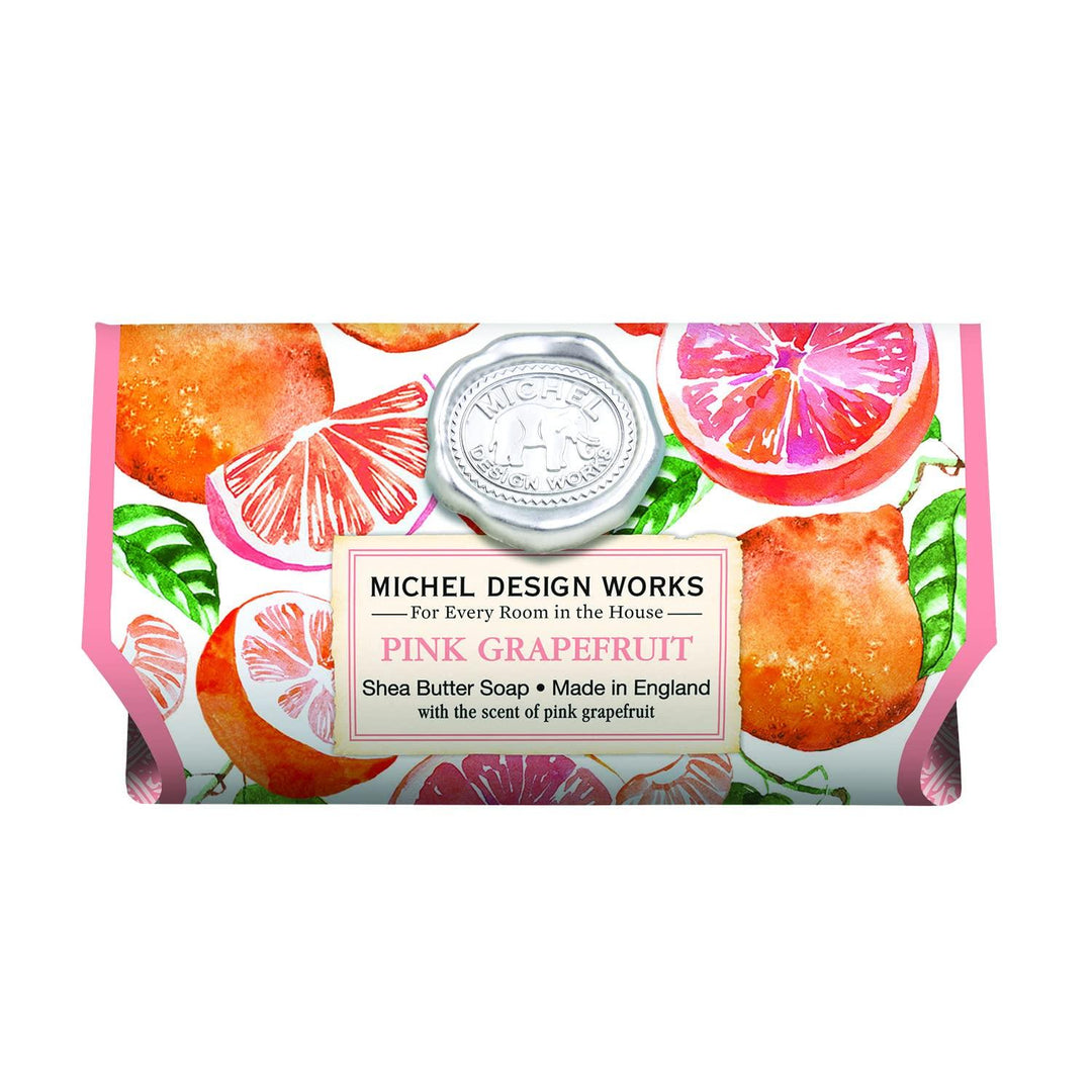 MICHEL DESIGN WORKS Pink Grapefruit Large Bath Soap Bar