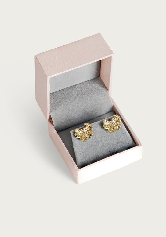 ANABEL ARAM Butterfly Stud Gold Earrings