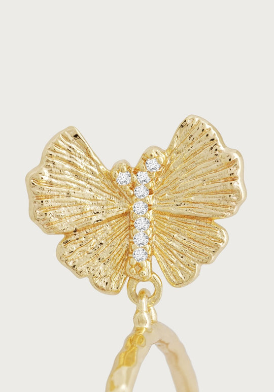 ANABEL ARAM Butterfly Single Hoop Earring