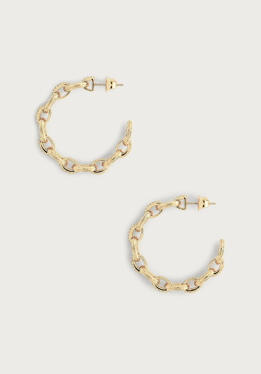 ANABEL ARAM Enchanted Forest Chain Hoop Earrings