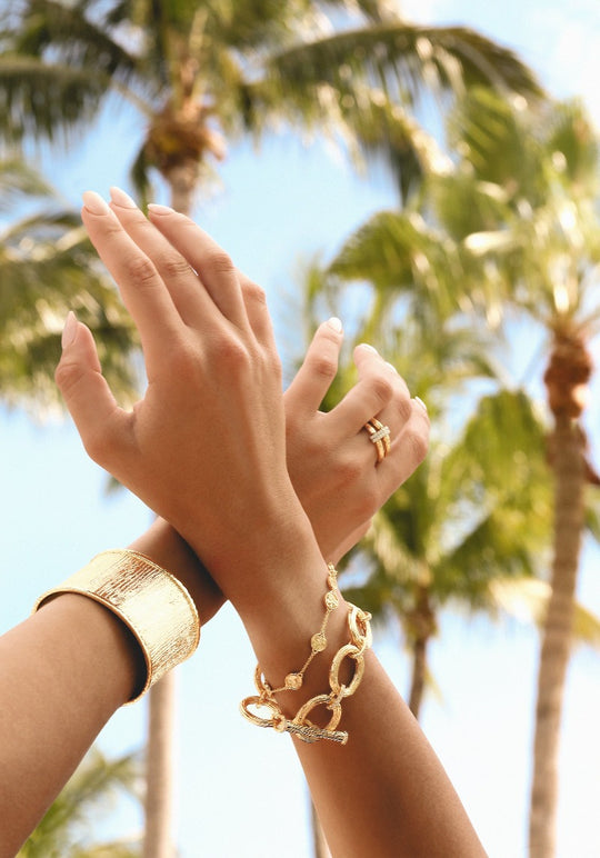 ANABEL ARAM Enchanted Forest Chain Double Ring