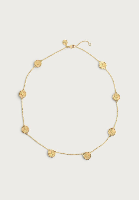 ANABEL ARAM Butterfly Coin Stationary Necklace