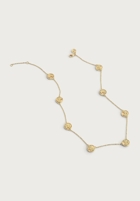 ANABEL ARAM Butterfly Coin Stationary Necklace