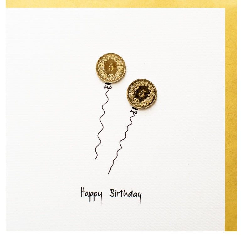 5 cent Happy Birthday Balloon Card