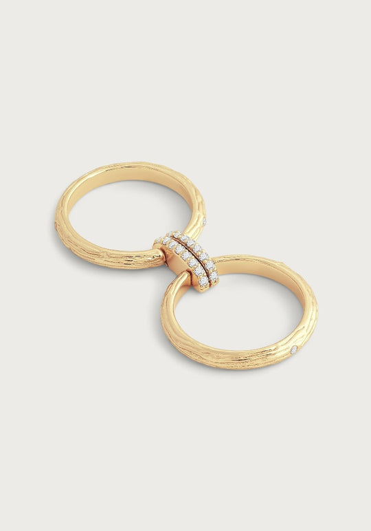 ANABEL ARAM Enchanted Forest Chain Double Ring