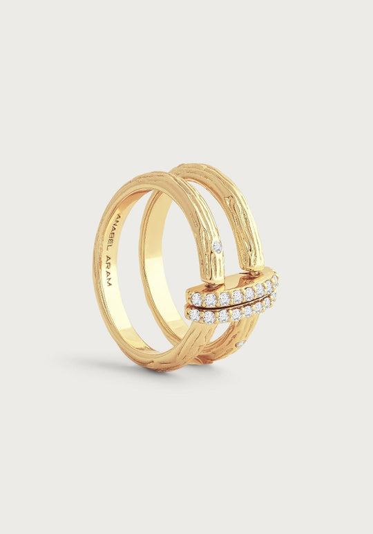 ANABEL ARAM Enchanted Forest Chain Double Ring