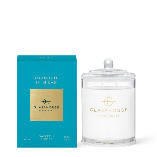 GLASSHOUSE FRAGRANCES Midnight In  Milan Triple Scented Soy Candle