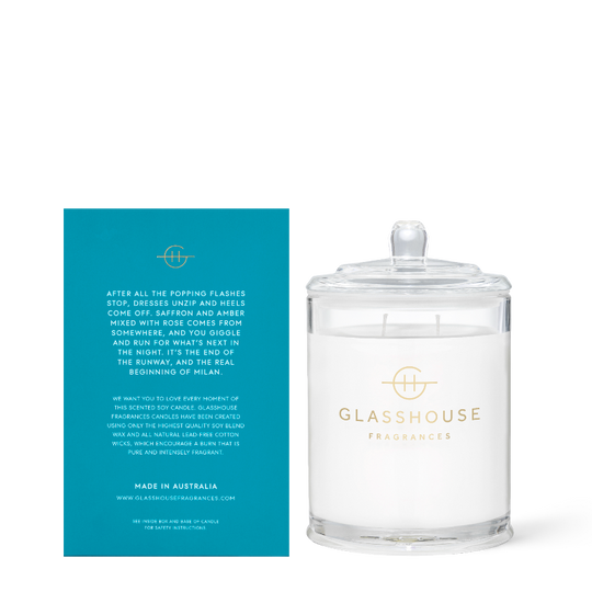 GLASSHOUSE FRAGRANCES Midnight In  Milan Triple Scented Soy Candle