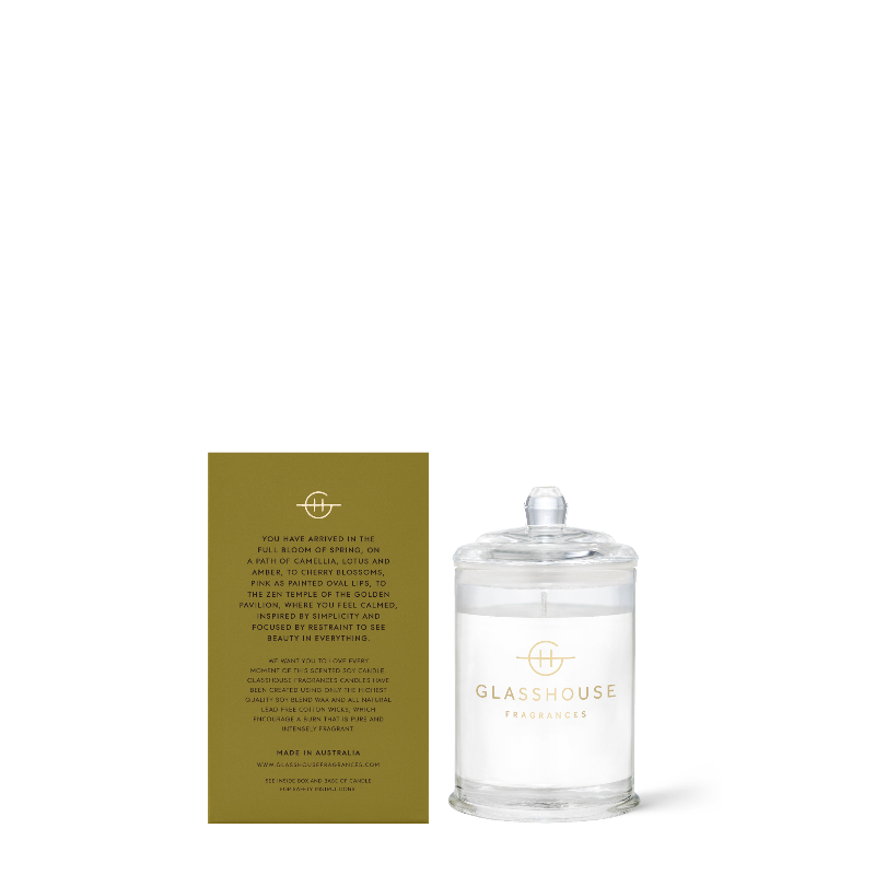 GLASSHOUSE FRAGRANCES Kyoto In Bloom Triple Scented Candle