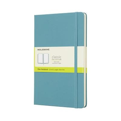 Moleskine Classic Notebook, Large, Plain, Blue Reef, Hard Cover