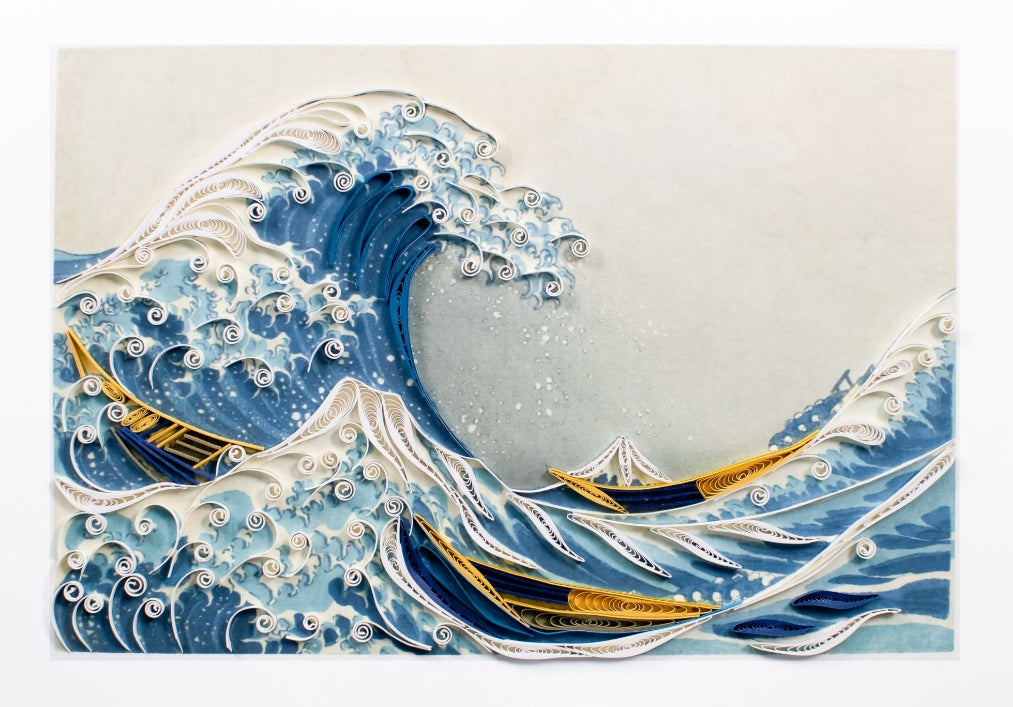 Hokusai The Great Wave Quilling Art Card