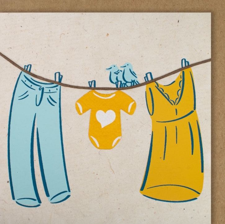 Organic Paper Card Baby Clothesline