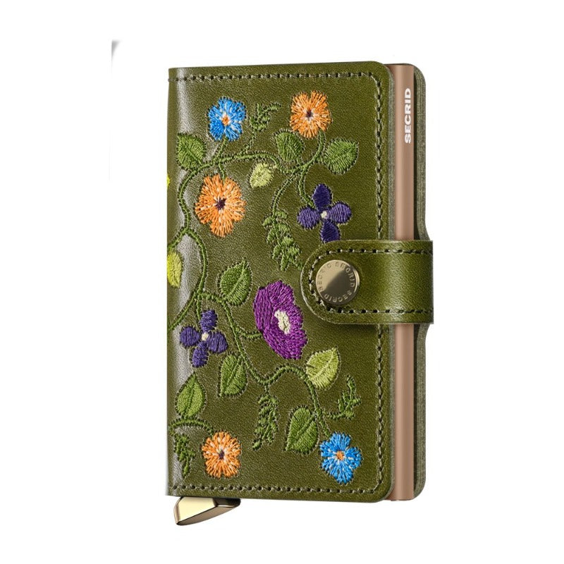 Miniwallet Stitch Floral Olive