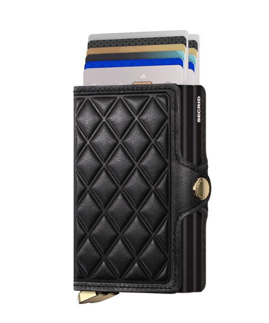 Premium Twinwallet Emboss Lines Diamond Black