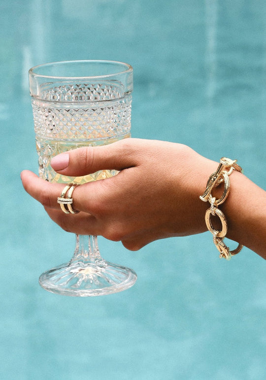 ANABEL ARAM Enchanted Forest Chain Double Ring