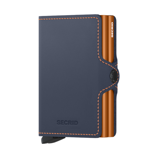 Twinwallet Matte Night Blue Orange