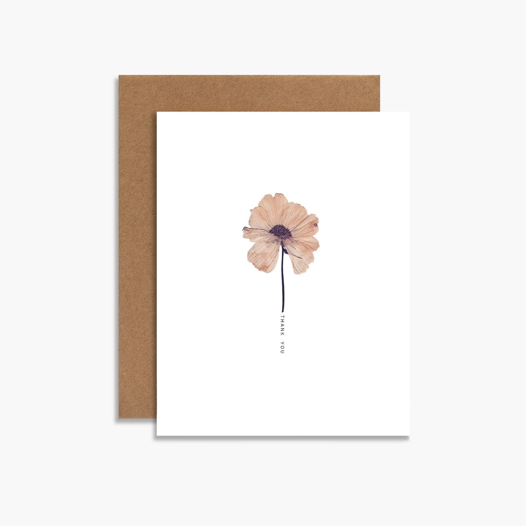 SOUVENIR STATIONERY Thank you botanical greeting card