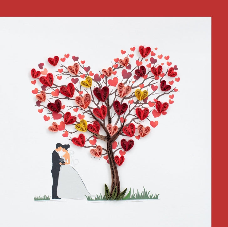 Wedding Under the Tree Quilling Card