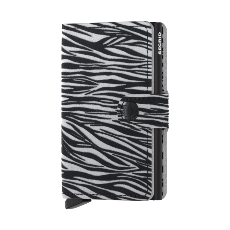 Miniwallet Zebra Light Grey Black