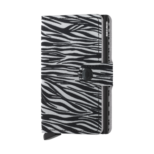 Miniwallet Zebra Light Grey Black