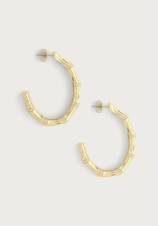 ANABEL ARAM Bamboo Single Hoop Earrings