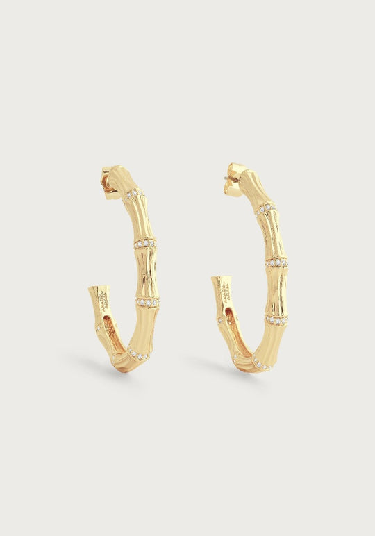 ANABEL ARAM Bamboo Single Hoop Earrings