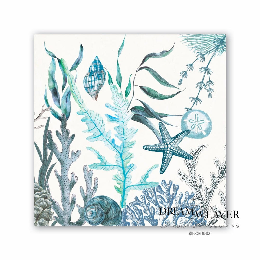 MICHEL DESIGN WORKS Ocean Tide Paper Luncheon Napkins