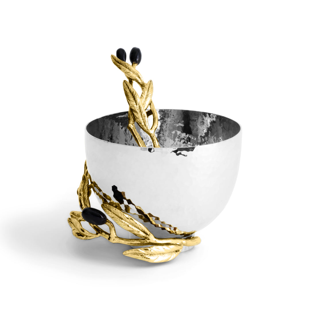Michael Aram Olive Branch Nut Dish With Spoon at STORIES By SWISSBO