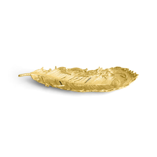 Michael Aram Plume Tray Goldtone at STORIES By SWISSBO