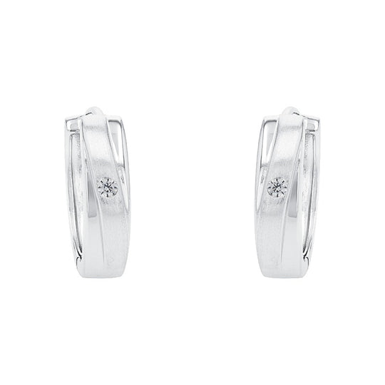 AMOR Creoles for Women, Silver 925