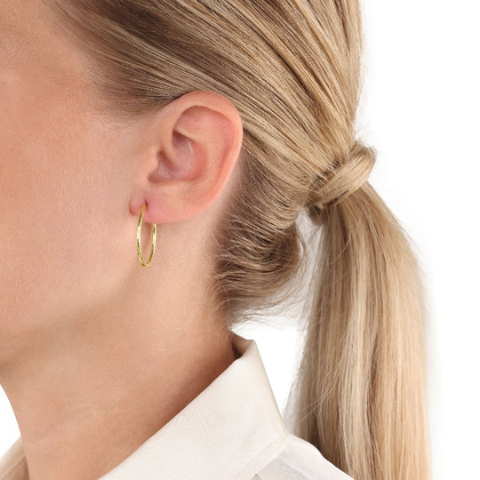 AMOR Creoles for Women, Gold 375/9 ct