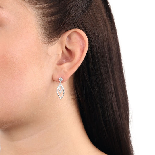 AMOR Earrings for Women, Silver 925