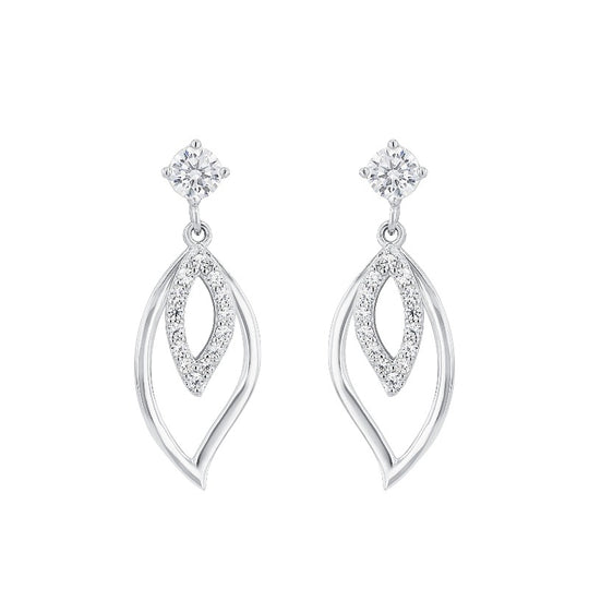 AMOR Earrings for Women, Silver 925