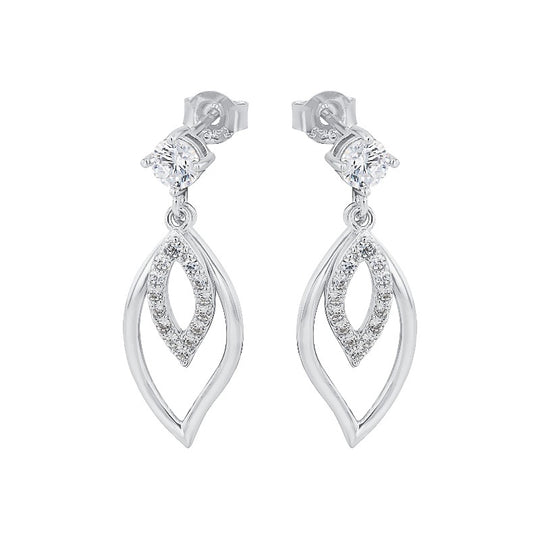 AMOR Earrings for Women, Silver 925