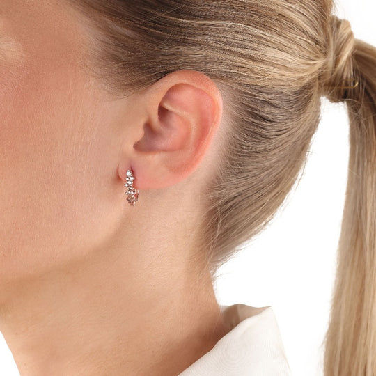 AMOR Creoles for Women, Silver 925