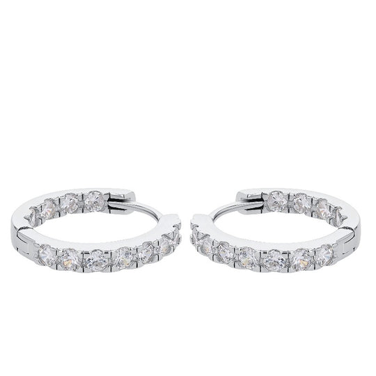 AMOR Creoles for Women, Silver 925