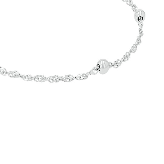 AMOR Anklet for Women, Silver 925