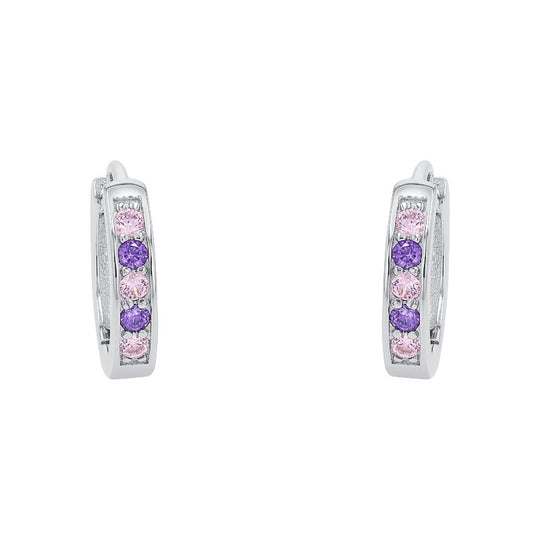 AMOR Creoles for Girls, Silver 925