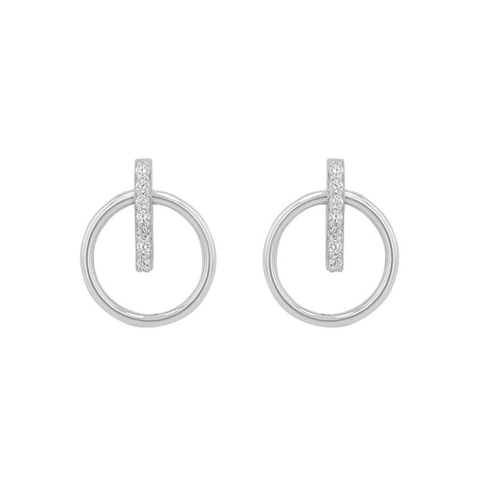 AMOR Ear studs for Women, Silver 925