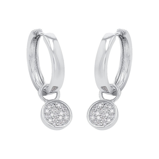 AMOR Creoles for Women, Silver 925