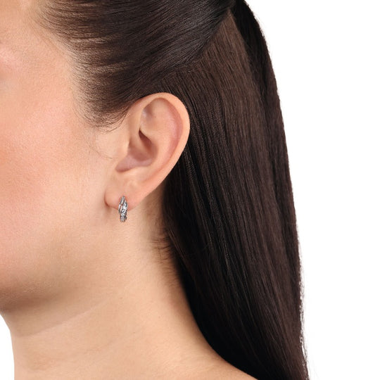 AMOR Creoles for Women, Silver 925