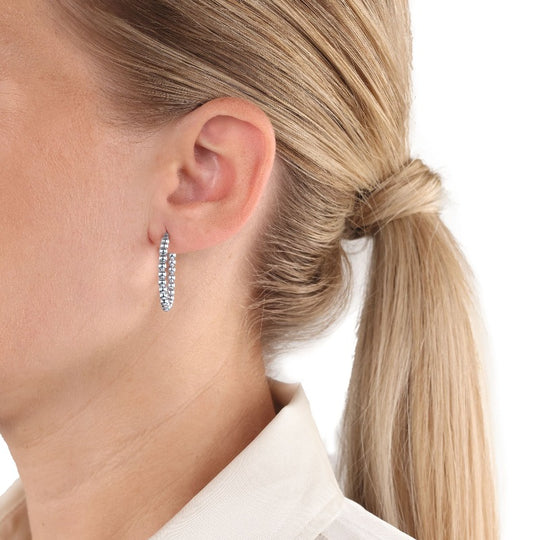 AMOR Creoles for Women, Silver 925