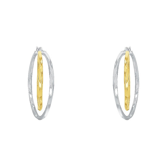 AMOR Creoles for Women, Silver 925