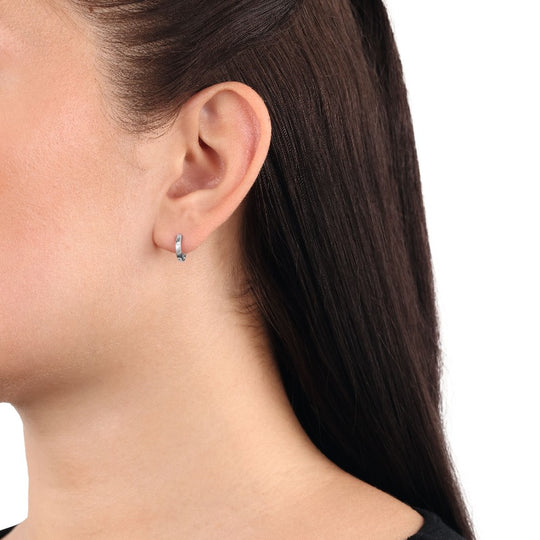 AMOR Creoles for Women, Silver 925