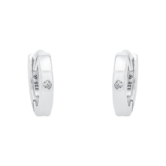 AMOR Creoles for Women, Silver 925