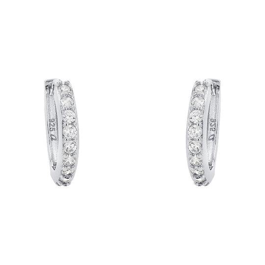 AMOR Creoles for Women, Silver 925