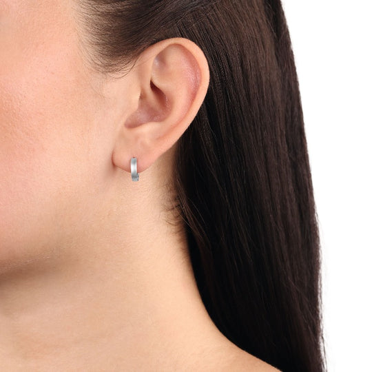 AMOR Creoles for unisex, Silver 925