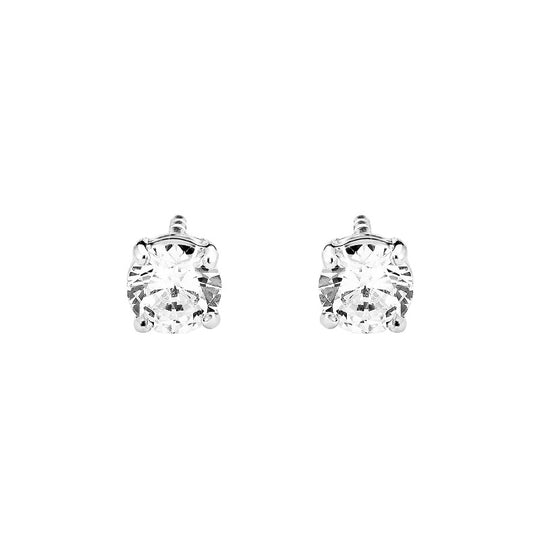 AMOR Ear studs for Women, Silver 925
