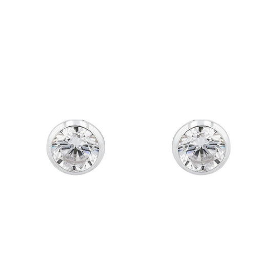 AMOR Ear studs for Women, Silver 925