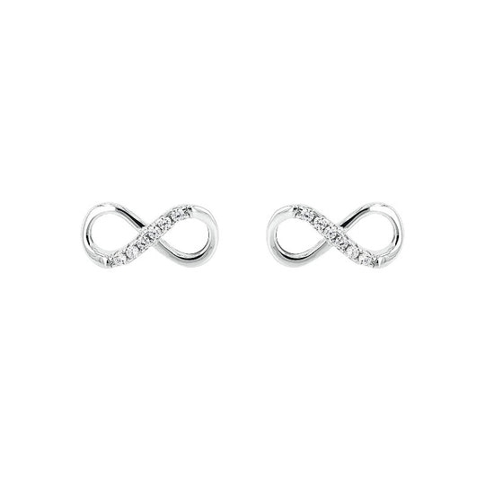 AMOR Ear studs for Women, Silver 925 | Infinity